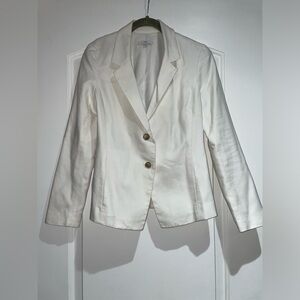 Gap Elegant Cream White Blazer with Button Detail